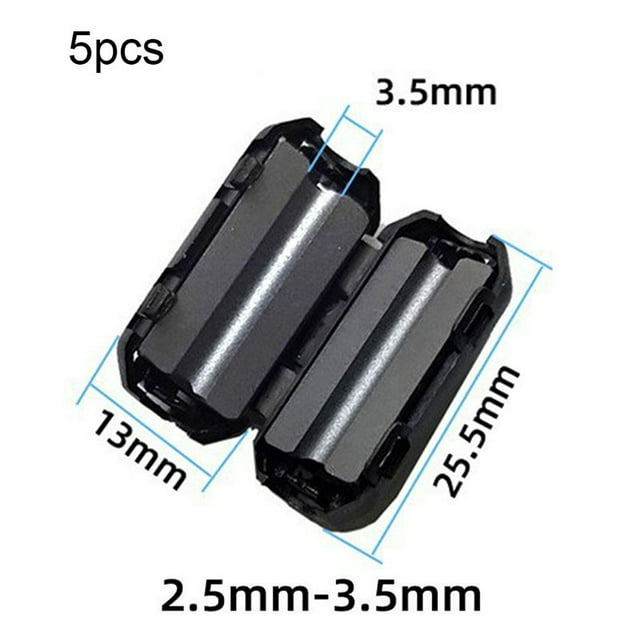 MYG Clip de Perles en Ferrite Toroïdal 5X3.5/5/7/9/13mm Filtre à Bruit EMI RFI