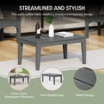 thumbnail image 6 of WestinTrends Malibu Low Outdoor HDPE Patio Rectangle Coffee Table, Gray, 6 of 12