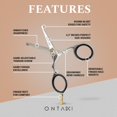 thumbnail image 4 of Tijeras para barba ONTAKI de acero japonés de 10,7 cm con punta redondeada, 4 of 8