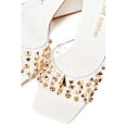 thumbnail image 3 of Cape Robbin Block Chunky High Heels Women Transparent Slip-On Square Open Toe Gold Studs Spikes MAXFIELD White 8, 3 of 4