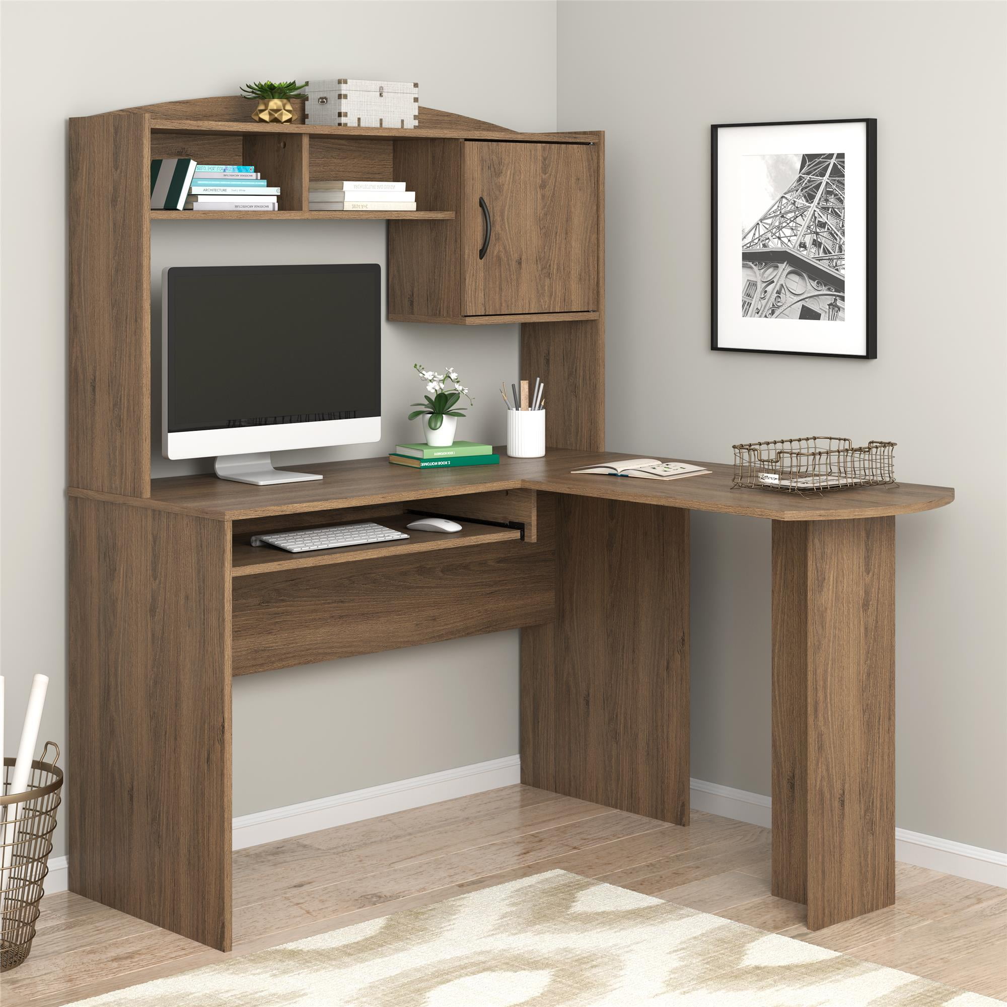 Mainstays L Shaped Desk With Hutch Multiple Colors Com