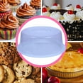 thumbnail image 3 of (2) Plastic Cake Container w/Lid, 12x4.75 in. Clear Transparent Pies Round  Pastry Carrier Dessert Home Kitchen Gift Food Organizer, 3 of 7