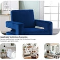 thumbnail image 3 of Locus Bono Velvet Arm Chair, Upholstered Lounge Chair Reading Chair for Living Room, for Adult(Navy Blue), 3 of 5