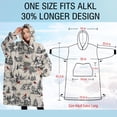 thumbnail image 4 of Oversized Wearable Blanket Hoodie,Beige Christmas Winter Scene Pattern Sherpa Blanket Hoodie with Super Pockets,Super Warm Fuzzy Pullover for Women & Men, 4 of 6