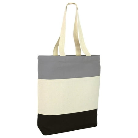 Tricolor Heavy Canvas Tote Bag (Best Canvas Tote Bags)