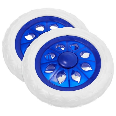 2 Pcs Heavy Duty Shopping Cart Wheels Laundry Weight Bench Replacement Parts Blue
