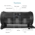 thumbnail image 2 of Pyle Portable Bluetooth Boombox Stereo System - 600 W Digital Outdoor Wireless Loud Speaker with LED Lights, 2 of 5