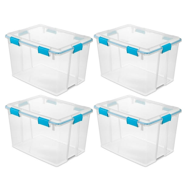 Sterilite 80-Qt Clear Plastic Stackable Storage Bin w/ Gasket