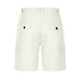 thumbnail image 7 of Tuphregyow Men Leisure Athletic Hiking Knee Length Shorts Overalls Workout Shorts Casual Cargo Shorts Lightweight Multi Comfy Shorts with Pockets Solid White M, 7 of 7