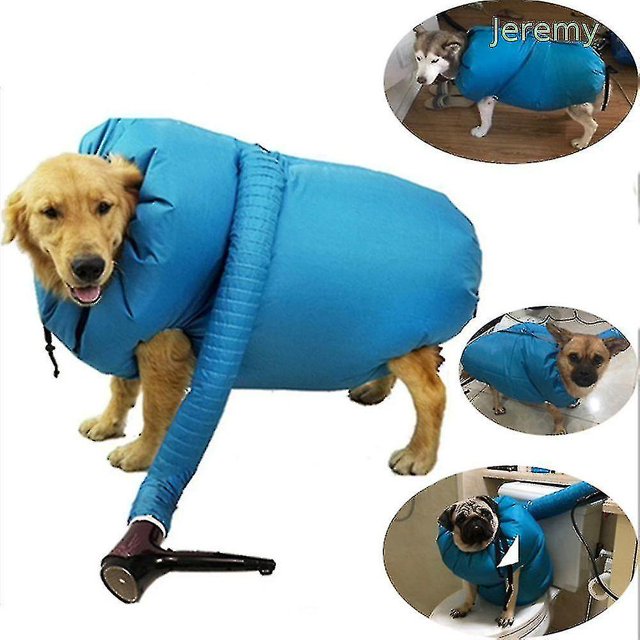Secador de pelo para perros azules, bolsa plegable para soplar, bolsa de secado para mascotas, kit eficiente de secado rápido portátil, bolsa de aseo, accesorios de limpieza para perros y gatos--s(niu Afortunado Sencillez