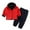 Red, variant on Odeerbi Kids Boys Girls Clothes Fall Winter Fleece Thermal Outfits Set Fashion Casual Long Sleeve Hooded Jacket Long Jogger Pants Sets Blue