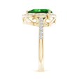thumbnail image 3 of ANGARA Lab Grown 2.2 Ct Pear Emerald Ring with Lab Diamond Halo for Women in 14K Yellow Gold (Size-10x8mm) | May Birthstone, Birthday, Anniversary, Jewelry Gift for Women | Lab-Grown Emerald Ring, 3 of 8