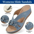 thumbnail image 3 of Sandals for Women Wedge Shoes: Slip On Dressy Summer Comfortable Slides Sandals Lightweight Memory Foam Platform Shoes, 3 of 6