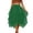 Army Green, variant on Womens A-Line Fairy Patterned Elastic Waist Ruffle Tulle Layered Midi Skirt