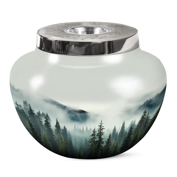 KARYLIZ Mountains Cremation Urns For Ashes - Unique Cremation Urns For Human Ashes - Burial Urns For Adult Human Ashes (Size - 10 INCH)
