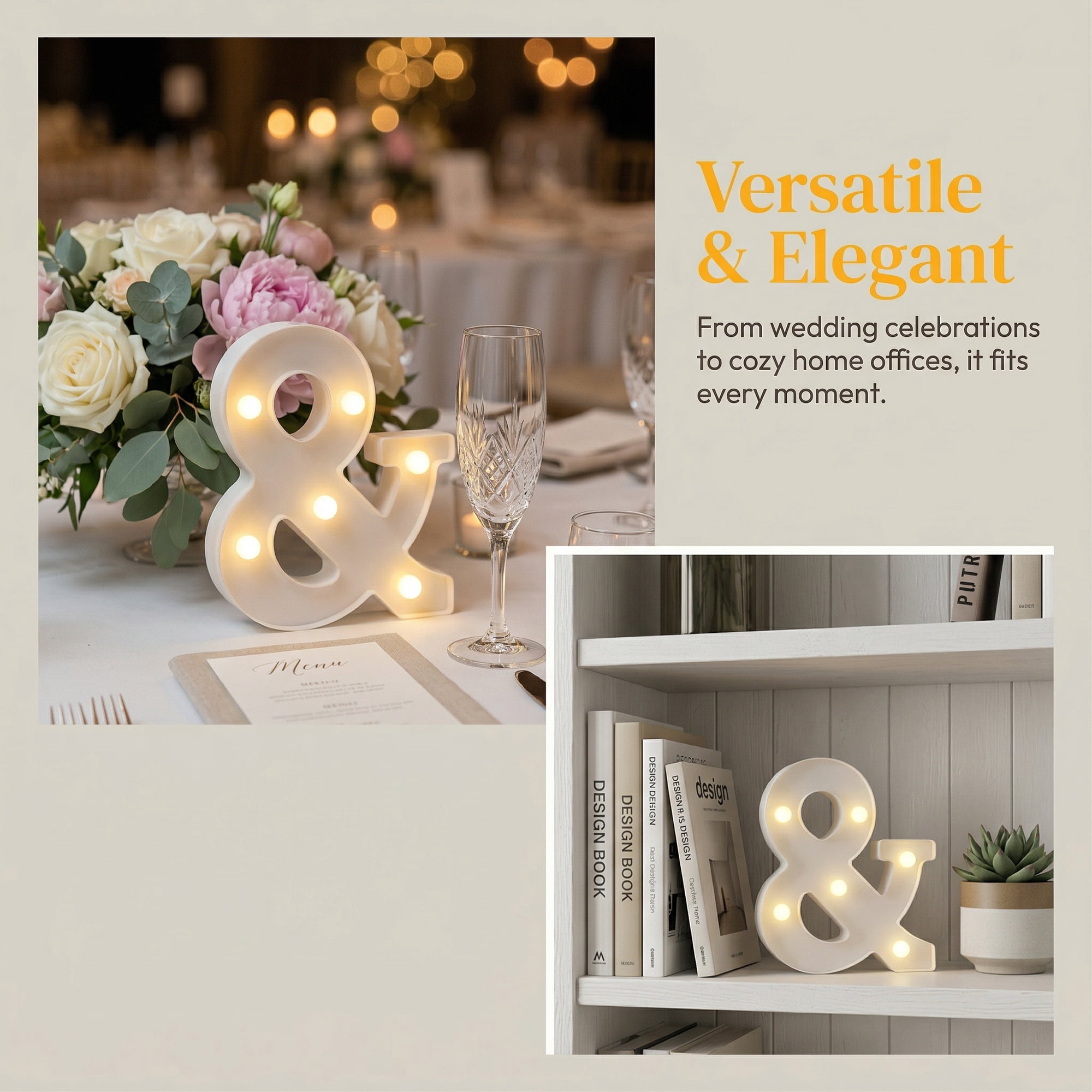 Unique Bargains Marquee Letters With Lights LED Light Up Signs Hyphen 5"L x 1.1"W x 6.1"H