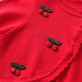 thumbnail image 4 of NAISIBABY Girls Outerwear Cardigan, One-Button School Uniform Cropped Knit Jacket Autumn Short Coat Red Size 2, 4 of 6