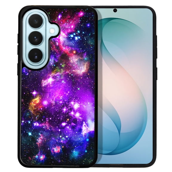WIRESTER Shockproof Soft Rubber Cover Case for Samsung Galaxy S26+ / S26 Plus 6.7" 2026, Purple Nebula Galaxy