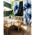 thumbnail image 5 of nqOlkjepod Outdoor Curtains for Patio Waterproof, Pastoral Floral Blue Outdoor Privacy Panels Grommet, Garden Flora Illustrations Blackout Outside Curtains for Porch/Cabana 54"x108", 2 Panels, 5 of 8