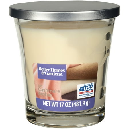 China Cashmere - Better Homes & Gardens Cashmere Amber Candle, 17 oz