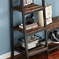 TribeSigns Industrial Entryway Hall Trees with Hooks, Storage Shelves