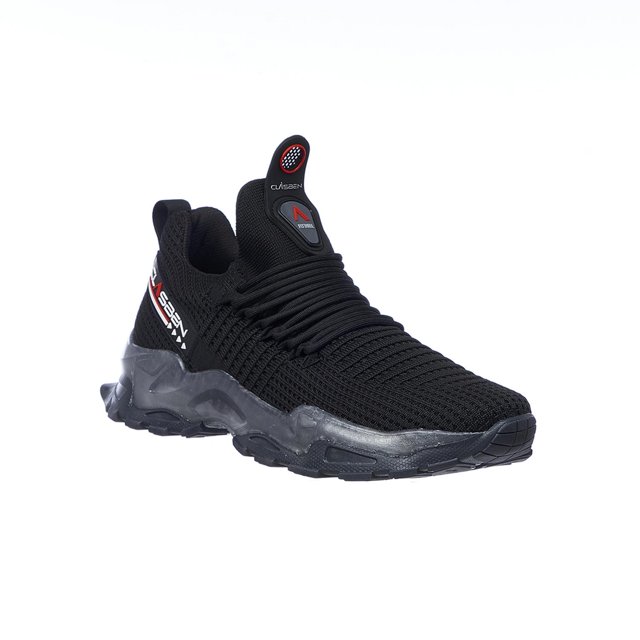 Tenis Casuales Deportivos Para Hombre Flexibles Ligeros Textil Negro Cómodos 024C2Q negro 25 Love Clasben 024C2Q
