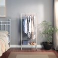 thumbnail image 2 of SunnyPoint Freestanding Clothes Garment Rack, Organizer Closet (WHT), 2 of 5