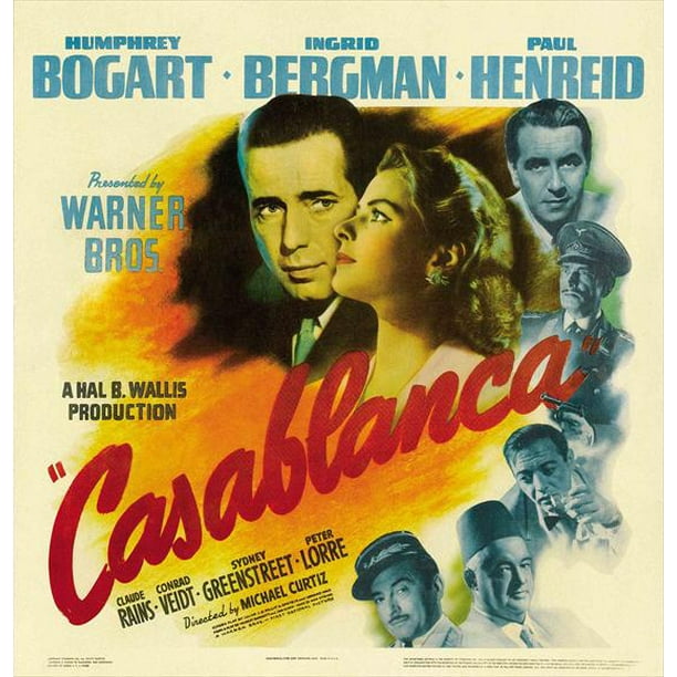 Casablanca 1942 30x30 Movie Poster Walmart Com Walmart Com