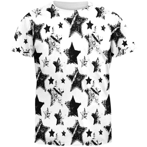Grunge Stars All Over Adult T-Shirt - Small