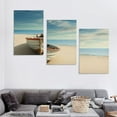 thumbnail image 4 of Nawypu  Seaview Sea Beach Canvas Prints Wall Art Large Modern  Seascape Giclee Paintings Pictures Stretched and Framed Landscape Artwork Ready to 12''x16''X3 Panels, 4 of 4