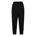 thumbnail image 7 of ABATAB Women's Plus Size Capri Sweatpants Joggers Summer Sports Cinch Cropped Pants Lounge Casual High Waisted Athletic Carpis with Pockets, 7 of 7