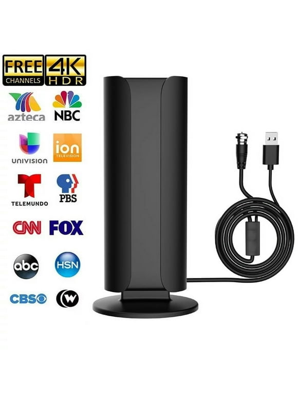 TV Antenna, 2023 Newest HDTV Antenna Support 4K 1080P, Upgraded Amplified Signal Booster HD Digital TV Antenna Long 150 Miles Range, UHF VHF Freeview HDTV Channels with 14.8ft Coax Cable