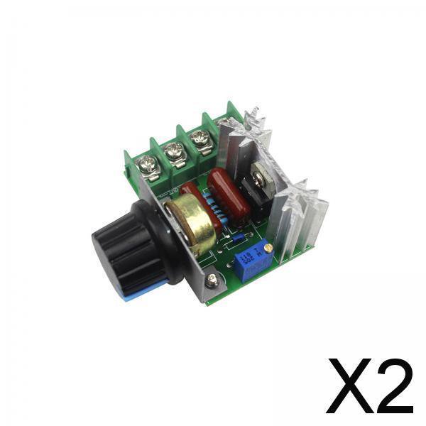 Regulador de Voltaje Electrónico Atenuadores Regulación de Velocidad Regularización de Temperatura Controlador de Velocidad Del Motor Duradero Termost 2 piezas