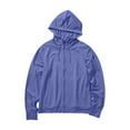 thumbnail image 4 of Tanghaowl Women's Summer Zip Up Hoodie With Mesh Sleeve Lightweight Sun Jacket Blue M, 4 of 5