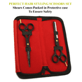 thumbnail image 4 of Professional Barber Women Men Hair Cutting Thinning Scissors/Shears Set Kit (6 Inch), 4 of 7