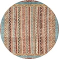 thumbnail image 1 of Ahgly Company Indoor Round Abstract Gold Brown Abstract Area Rugs, 4' Round, 1 of 6