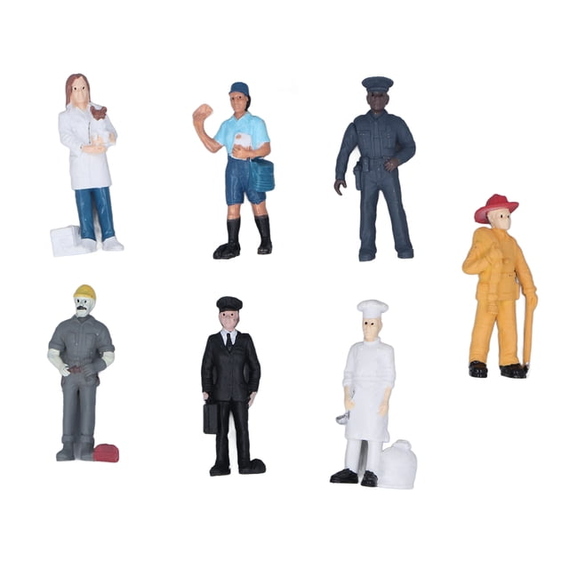 Juguete educativo, 7 piezas de personaje de simulación, figura de juego de rol suave, juguete en miniatura hecho a medida para la perfección