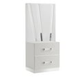 thumbnail image 2 of New Classic Furniture Europa 7-Piece Wood Queen Bedroom Set (B/Dr/Mr/2Ns with Panels), White, 2 of 14