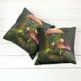thumbnail image 6 of Ambesonne Fantasy Throw Pillow Cover 2 Pack, Giant Mushroom and Elve, 20", Green Coral, 6 of 7