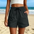 thumbnail image 2 of Womens Sweat Shorts 2 Pack Quick Dry Shorts for Womens Summer Cooling Lightweight Shorts Elastic Waist Fitness Sports Bottoms Black XL, 2 of 7