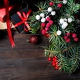 thumbnail image 5 of Christmas Ornaments,Artificial Frosted Holly Berries,QZS Fake Berries for Garden,Durable Holidays Party Supplies for Indoor and Outdoor Use,White, 5 of 6