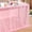 Pink Pink, variant on Romantic White Pearl Sheer Tablecloth - Elegant Polyester 100. Machine-Made Table Cover for Window Sill, Dessert Table, Dining Table, and Romantic