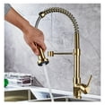 thumbnail image 2 of Pull Out Kitchen Sink Faucet Stream Sprayer Kitchen Rotatable Hot Cold Crane Brass Black Gold, 2 of 10