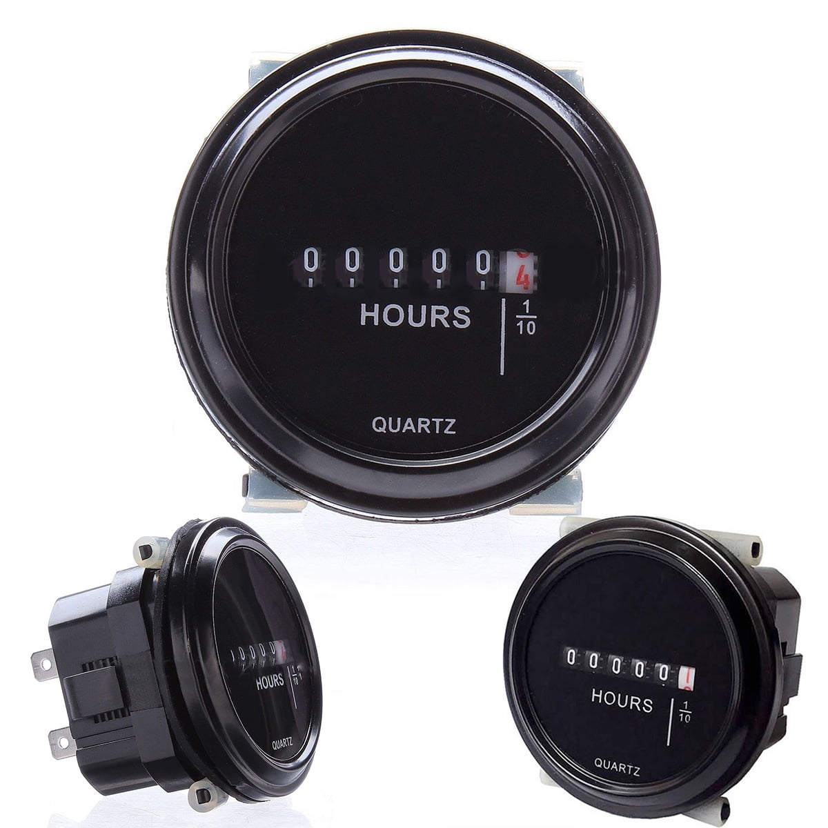 12v 24v 36v Hour Meter For Marine Boat Tractor Engine 2 Round Gauge Waterproof Walmart Canada