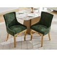 thumbnail image 3 of Dining Chairs Set of 4, Kitchen & Dining Room Chairs, Chenille Fabric Upholstered Dinning Chairs, Sillas De Comedor, Nailhead Trim, Metal Legs (Olive Green, 4 Pcs), 3 of 11