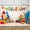 beige, variant on Back to School Backdrop Photography Background 7x5ft Back to School Photo Backdrop Preschool Backdrops for Classroom Party Decor Banner Vinyl