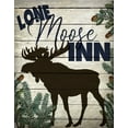 thumbnail image 2 of Bailey, Ann 20x24 Black Ornate Wood Framed with Double Matting Museum Art Print Titled - Lone Moose Inn, 2 of 4