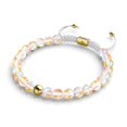 thumbnail image 1 of Champagne Supernova | Gold | Galaxy Glass Macrame Bead Bracelet, 1 of 14