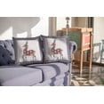 thumbnail image 3 of Amrita Sen Designs Amrita Sen Standing Deer Indoor Outdoor Pillow Zip 18" x 18", 3 of 4