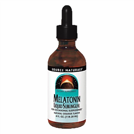 Source Naturals Melatonin Liquid Orange Sublingual, 4 Ounce